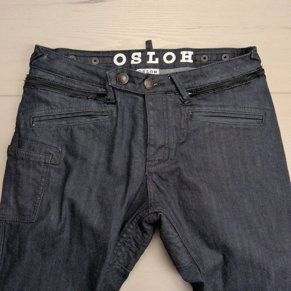 Osloh Jeans Mens 30x27 Blue Lane Trouser No 9 Pants Straight Cycling Biking‎